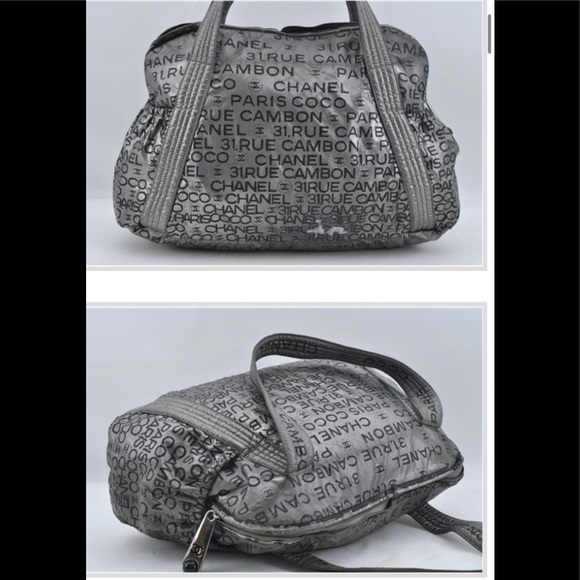 Large Vintage Chanel Nylon Handbag - Picture 12 of 12